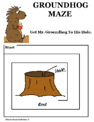 Groundhog Day Mazes For School
